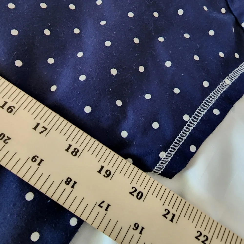 Jenni Intamates Sleepware Blue Short Sleeve Polka Dot Top Size S